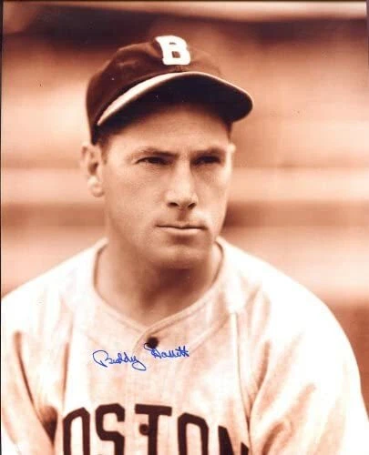 Buddy Hassett (D.) signed 8x10 photo w/ Boston Bees/ Braves (1938-'41) INPERSON - Image 1 of 1