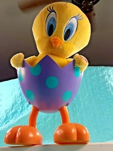 TWEETY BIRD Plush "Tip & Fall" Sings Talks Walks Intentionally Falls 10" Easter - Picture 1 of 12