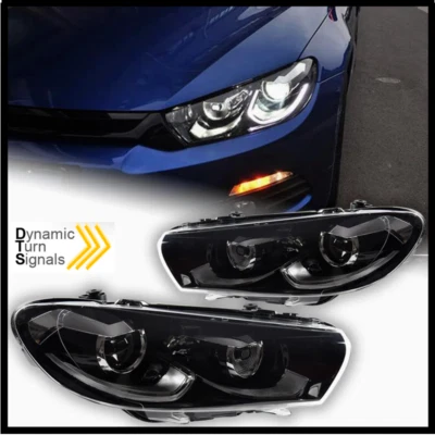 FARI ANTERIORI FULL LED DINAMICI PER VW SCIROCCO 08-14 FANALI LIGHTS AFS - Imagen 1 de 4
