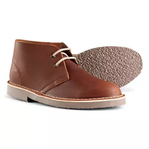 Roamers Womens Brown Distressed Leather Welted Desert Boots UK 7 - Picture 1 of 5