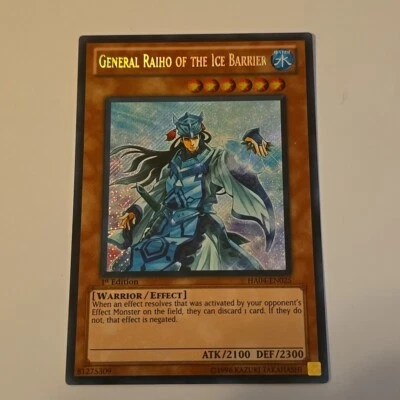  General Raiho of the Ice Barrier HA04-EN025 Secret Rare 1st Ed NM Yu-Gi-Oh! - Image 1 of 4