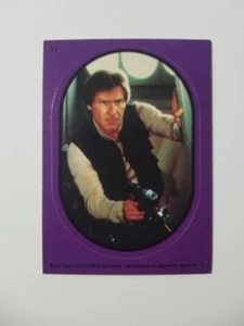 1983 TOPPS STAR WARS RETURN OF THE JEDI STICKER PURPLE #11 HAN SOLO - Picture 1 of 2