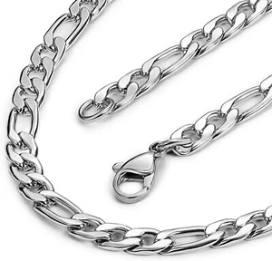 Chain Stainless Steel Curb Nice Necklace Neck Link For Men (5mm, 24 Inches ) - Picture 1 of 6