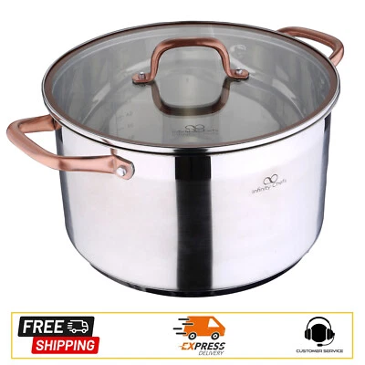 INFINITY CHEFS Casseruola pasta 28cm 9,5L in acciaio per induzione linea Copper - Immagine 1 di 3