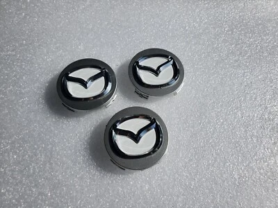 3件装56毫米银色汽车车轮中心盖轮毂盖适用于马自达2 3 5 6 MX-5 CX-5 7 9 — 第 1/4 张图片