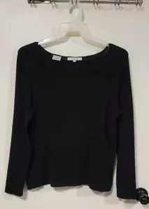 Lou Lou 2X Black Woman's Long Sleeved Sweater - Picture 1 of 6