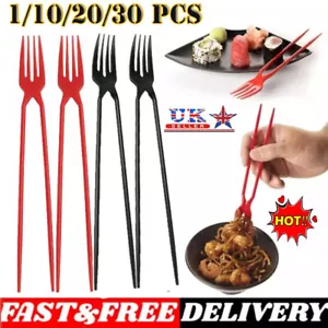 Fork Chopsticks In One, Chork 1/10/20/30 Count Pack Fork Chopsticks Combo CQ - Picture 1 of 19