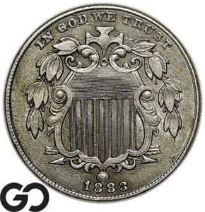 1883 Shield Nickel, Choice XF++ - Picture 1 of 3