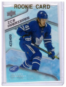 Dmytro Timashov 2019-20 Upper Deck Ice Premieres Rookie Card #112 /499