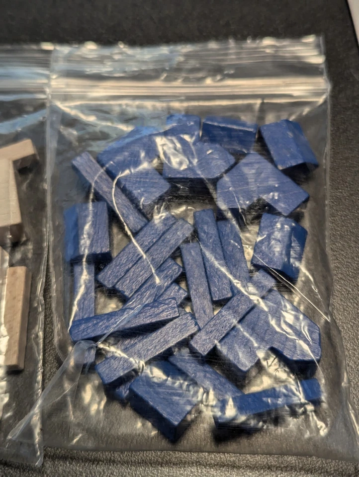 COLONOS de PIEZAS CATÁN 100% COMPLETO Juego de Ciudades AZUL Asentamientos Rds 2003 Foto 1 de 1