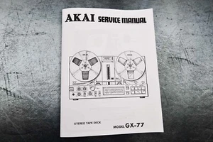 Neu AKAI GX-77 Reel to Reel Tonbandgerät SERVICE MANUAL - Bild 1 von 5