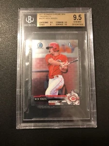 Bowman 2017 cromo Nick Senzel primera mini prospectos gema como nuevo Beckett BGS 9,5 - Imagen 1 de 2