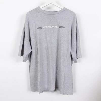 Camiseta De Colección Y2K Adidas Clásica Logo Adulto 2XL XXL Gris Tres Rayas Años 2000 Foto 1 de 4