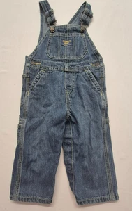Mono vaquero azul vaquero OshKosh B'gosh bebé/niño pequeño talla 18 meses patas a presión - Imagen 1 de 12