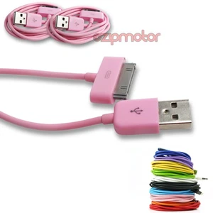 2X 10FT 30-PIN USB SYNC DATA CHARGER PINK DOCK CABLE IPHONE 4S IPOD TOUCH IPAD - Afbeelding 1 van 1