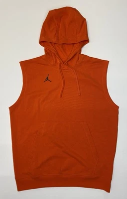 Nike Air Jordan DriFIT Sleeveless Hoodie Orange Training Top DQ7946-813 Size M - Image 1 of 4