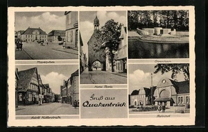 Ansichtskarte Quakenbrück, Marktplatz, Hohe Pforte, Bahnhof  - Picture 1 of 2
