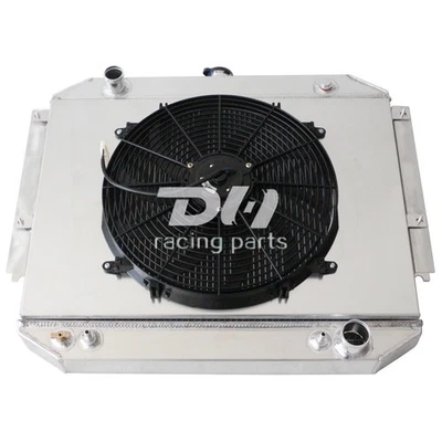 Radiador 3 filas + cubierta + ventilador de 16" Plymouth Trailduster Dodge D100 B100 200 5,2 L V8 Foto 1 de 4