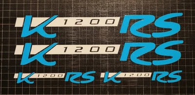 UV Aufkleber Set  K1200RS Tank Verkleidung K 1200 RS  weiss-blau #240mm - Bild 1 von 2