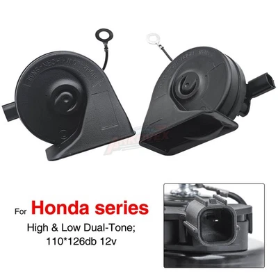 x2 410/510Hz High Low Pitch Snail Horn Loud For Honda Odyssey Insight Acura TSX Foto 1 de 4