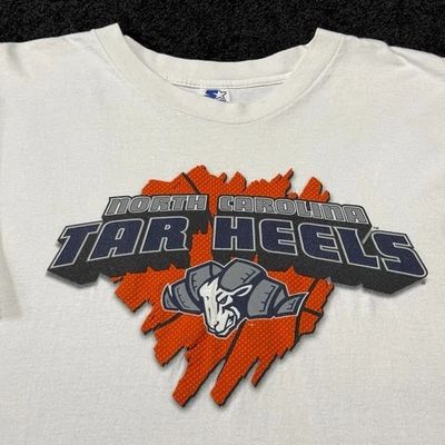 North Carolina Tar Heels Shirt Men 3XL White Vintage Starter 90s UNC Basketball - Image 1 of 4