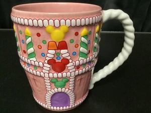 Mickey Icons Castle Birthday Cake Ceramic Coffee Mug Disney Parks - Picture 1 of 6
