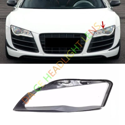 Cubierta de lente transparente para faros laterales izquierdo Audi R8 2008-2015 + sellador Foto 1 de 4