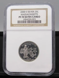 2000 S Massachusetts Silver NGC PF 70 UCAM - Picture 1 of 3