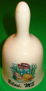 Biloxi, MS Ceramic/Porcelain Bell Full Color Gold Fish Aquarium Motif  - Picture 1 of 6