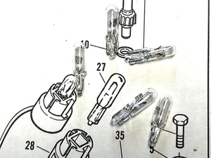 AERMACCHI HARLEY 5 NEW instrument BULBS 71092-74P 12V  1974 - 1978 SX175  SS175 - Picture 1 of 1
