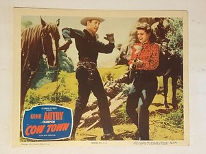 1950 Cow Town 11 x 14 Lobby Card Gene Autry, Champion, Gail Davis