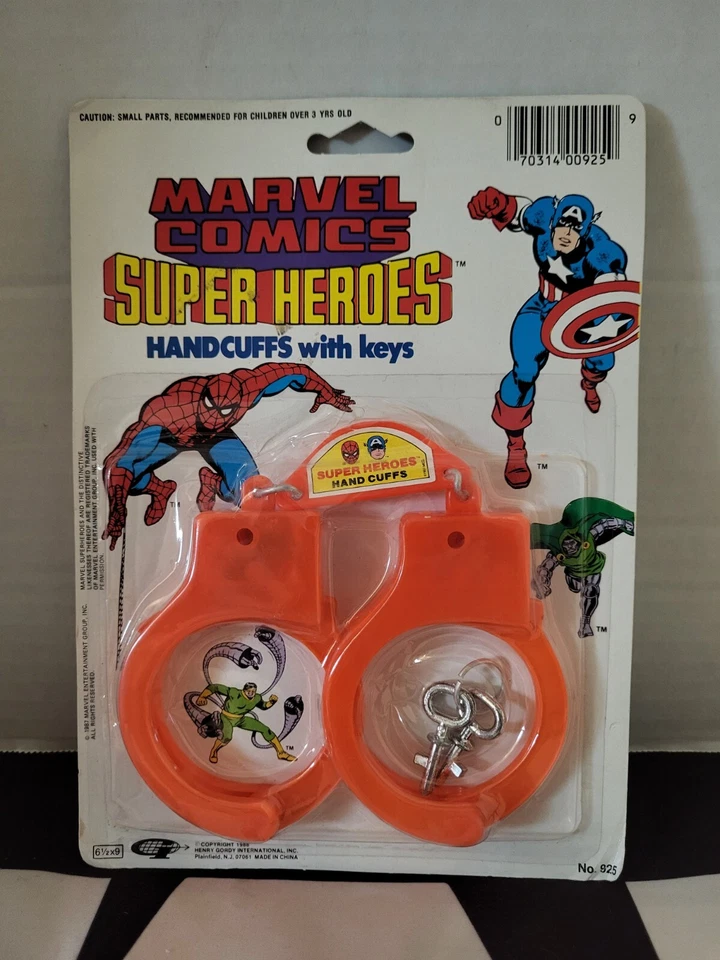 超级英雄手铐 1988 年漫威 UNIVERSE 复古原版新品 — 第 1/1 张图片