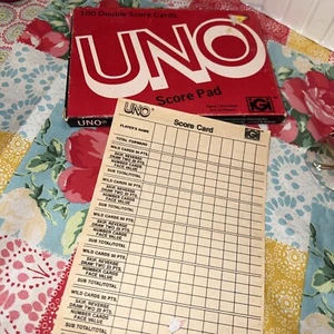 Vintage UNO 100 Double Score Cards Pad Uno 1978 - Picture 1 of 2