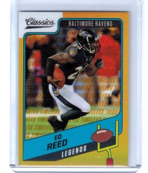 2021 Panini Classics Ed Reed Legends Timeless Tributes Gold #'ed 56/60 - Image 1 of 1