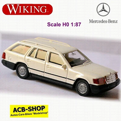 Mercedes Benz Classe Modello T 1985-89 S124 Artico Bianco 1:87 Wiking 154 01 - Immagine 1 di 2