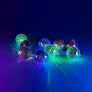 String Lights Disco Ball Party Battery Christmas Retro LED Mirror Balls 2.5m New