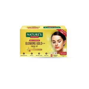 NATURES ESSENCE Glowing Gold Facial Kit Gel 3 Use, 4 Count, 20G {Pack of 2} - Picture 1 of 4