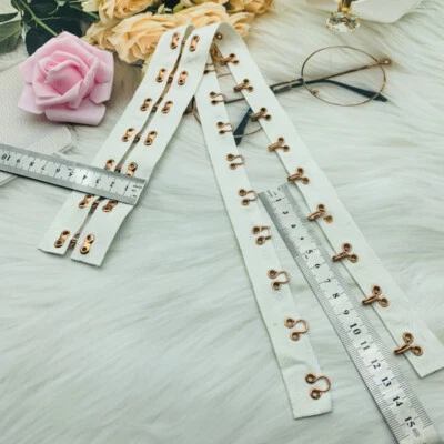 Cinta de sarga de algodón con recorte de gancho y ojo de 3 yardas para corsé sujetador costura hágalo usted mismo Foto 1 de 4