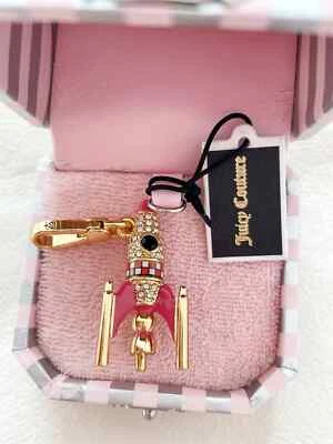Dije Cohete Juicy Couture Cristal Embellecido Rosa Esmalte Muy Raro Nuevo Foto 1 de 4