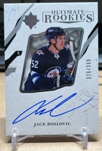 2017-18 Ultimate Collection Ultimate Rookies #58 Jack Roslovic ARC AUTO /399