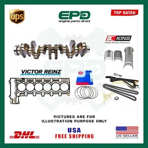 CRANKSHAFT + TIMINIG CHAIN & ENGINE REBUILD KIT FOR BMW N55 N55 B30 3.0L PETROL - Picture 1 of 1