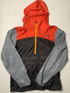The North Face anorak boys jacket orange grey XL grey windbreaker Packable - Picture 1 of 13