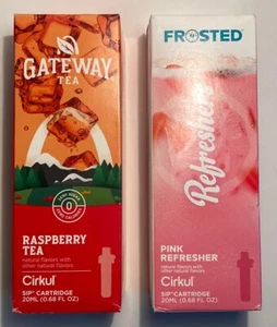 Cirkul Sip Cartridge Frosted Pink Refresher & Gateway Raspberry Tea 2 Cartridges - Picture 1 of 8