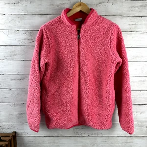 Columbia Full Zip Fleece Girls Size XL (18-20) Pink Jacket Zip Pockets - Picture 1 of 12