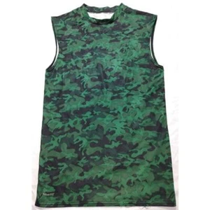 NIKE FITDRY Green Camo Sleeveless Compression Shirt Size Men's Large Never Worn - Picture 1 of 6