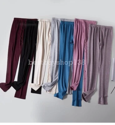 Women 100% Wool Thermal Underwear Bottoms Leggings Base Layer Long Johns Pants - Image 1 of 4