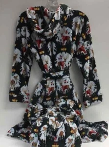 NWT $69.~ Vera Bradley Merry Mischief Ornaments Hooded Fleece Robe ~ Size LG/XL - Picture 1 of 14