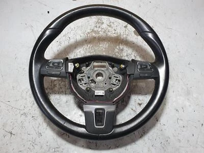 VOLKSWAGEN GOLF STEERING WHEEL LEATHER, STANDARD, NON PADDLE SHIFT TYPE, GEN 6,  - Image 1 of 4
