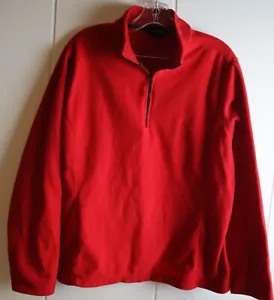 Pullover Lands' End Rojo Cuarto Cremallera Polar Thermacheck Mujer XLarge 18-20 - Imagen 1 de 3