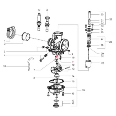 Boussole Pour Spillo Carburateur CP Gilera 50 DNA 2000-2008 - Photo 1/2